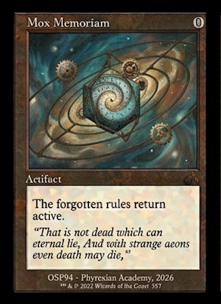 Mox Memoriam, Recall '94 commemorative card